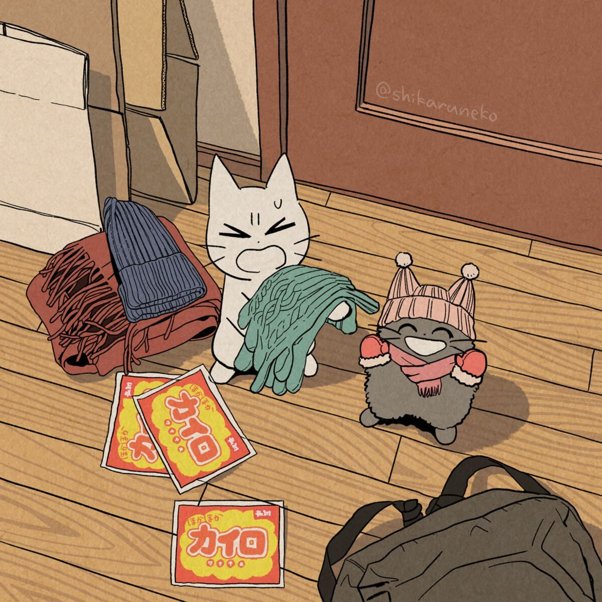 Bundling up for winter